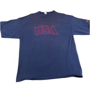 Vintage Oarsman 913 USA Newport Blue T-Shirt Made in USA Men's XL Nautical